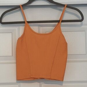 Light Orange Ribbed Women's Tank Top